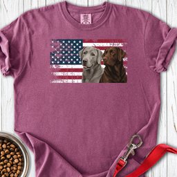 Chocolate And Silver Lab USA Premium Tee Gift For Dog Lover