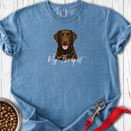 Chocolate Labrador My Therapist Premium Tee Gift For Dog Lover