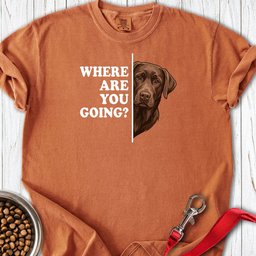 Chocolate Lab Where Are You Going Premium Tee Gift For Dog Lover