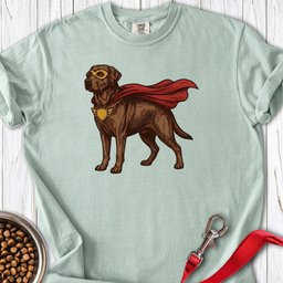 Chocolate Lab Superhero Premium Tee Gift For Dog Lover