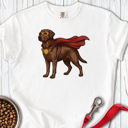 Chocolate Lab Superhero Premium Tee Gift For Dog Lover