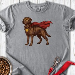 Chocolate Lab Superhero Premium Tee Gift For Dog Lover