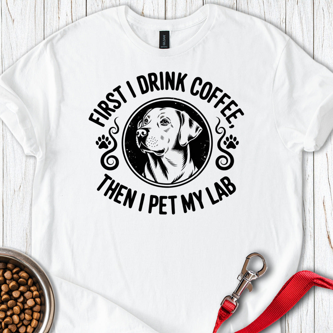 Coffee And Labrador T Shirt Gift For Dog Lover