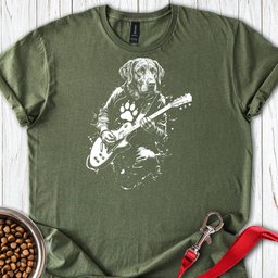 Chesapeake Bay Retriever Guitar T Shirt Gift For Dog Lover