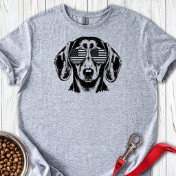 Dachshund Flag Shades T Shirt Gift For Dog Lover