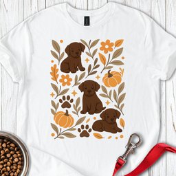 Chocolate Lab Boho Fall T Shirt Gift For Dog Lover
