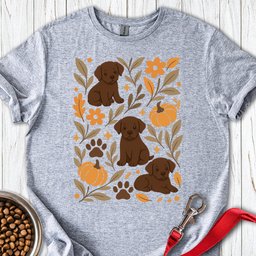 Chocolate Lab Boho Fall T Shirt Gift For Dog Lover