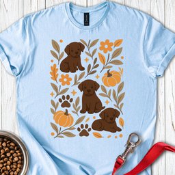 Chocolate Lab Boho Fall T Shirt Gift For Dog Lover