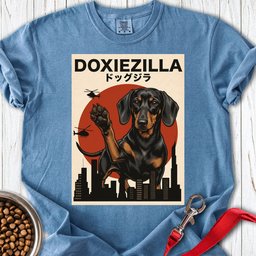 Dachshund Doxiezilla Black Premium Tee Gift For Dog Lover