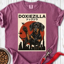Dachshund Doxiezilla Black Premium Tee Gift For Dog Lover