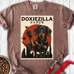 Dachshund Doxiezilla Black Premium Tee Gift For Dog Lover