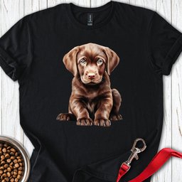 Cute Chocolate Labrador Puppy T Shirt Gift For Dog Lover