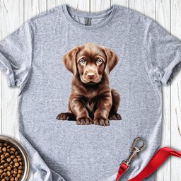 Cute Chocolate Labrador Puppy T Shirt Gift For Dog Lover