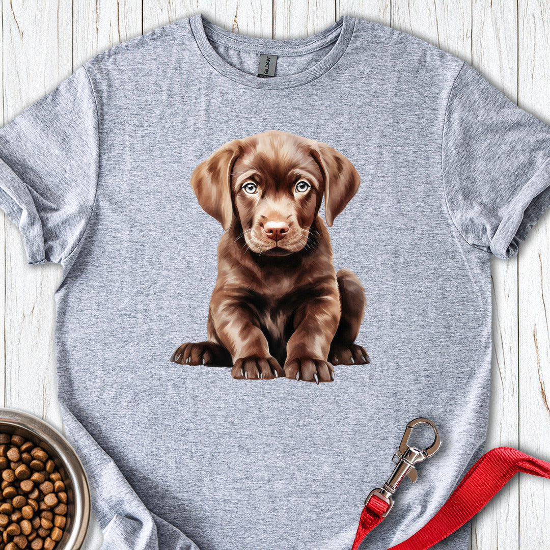 Cute Chocolate Labrador Puppy T Shirt Gift For Dog Lover