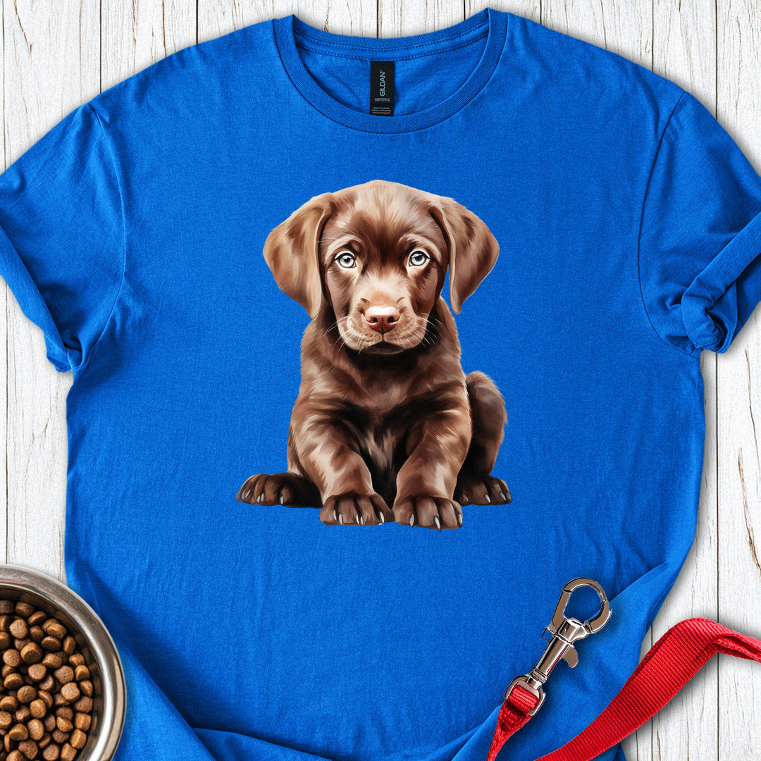 Cute Chocolate Labrador Puppy T Shirt Gift For Dog Lover