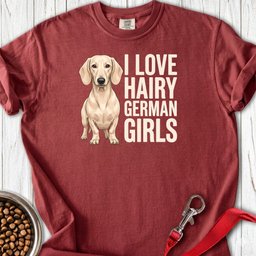 Dachshund Hairy German Girls Cream Premium Tee Gift For Dog Lover