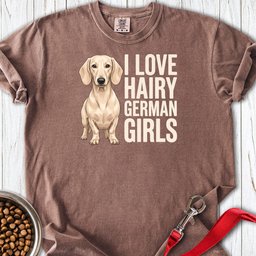 Dachshund Hairy German Girls Cream Premium Tee Gift For Dog Lover