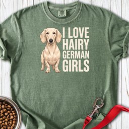 Dachshund Hairy German Girls Cream Premium Tee Gift For Dog Lover
