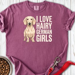 Dachshund Hairy German Girls Cream Premium Tee Gift For Dog Lover