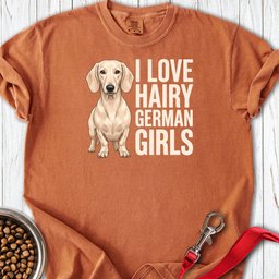 Dachshund Hairy German Girls Cream Premium Tee Gift For Dog Lover