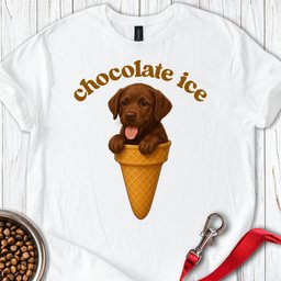 Chocolate Ice Labrador Puppy T Shirt Gift For Dog Lover