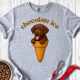 Chocolate Ice Labrador Puppy T Shirt Gift For Dog Lover