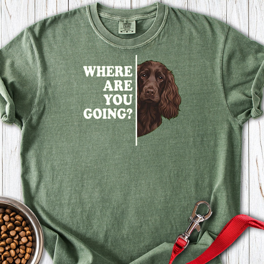 Chocolate Cocker Spaniel Where Are You Going Premium Tee Gift For Dog Lover