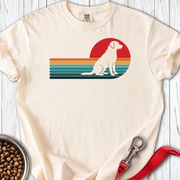 Chesapeake Bay Retriever Retro Sunset Premium Tee Gift For Dog Lover