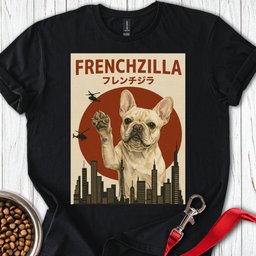 Cream Frenchzilla French Bulldog T Shirt Gift For Dog Lover