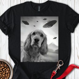 Cocker Spaniel Ufo Selfie T Shirt Gift For Dog Lover
