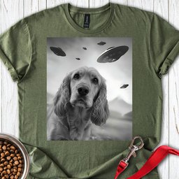 Cocker Spaniel Ufo Selfie T Shirt Gift For Dog Lover