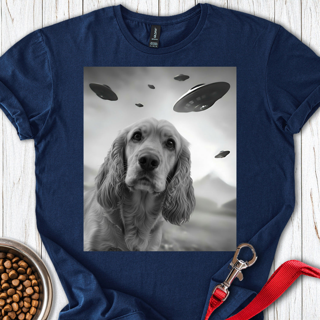 Cocker Spaniel Ufo Selfie T Shirt Gift For Dog Lover