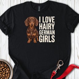 Dachshund Hairy German Girls Chocolate And Tan T Shirt Gift For Dog Lover