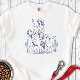 Cowgirl Labrador Premium Tee Gift For Dog Lover