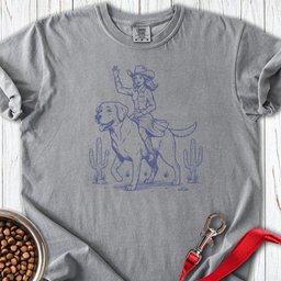 Cowgirl Labrador Premium Tee Gift For Dog Lover