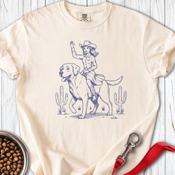 Cowgirl Labrador Premium Tee Gift For Dog Lover