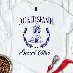 Cocker Spaniel Social Club T Shirt Gift For Dog Lover
