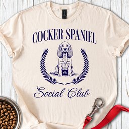 Cocker Spaniel Social Club T Shirt Gift For Dog Lover
