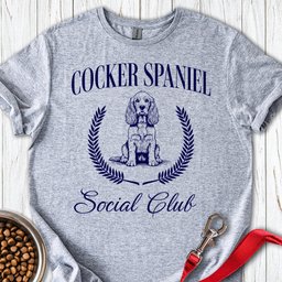 Cocker Spaniel Social Club T Shirt Gift For Dog Lover