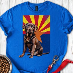 Chocolate Labrador Arizona Flag T Shirt Gift For Dog Lover