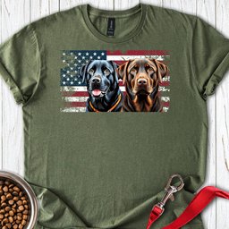 Chocolate And Black Labrador T Shirt Gift For Dog Lover