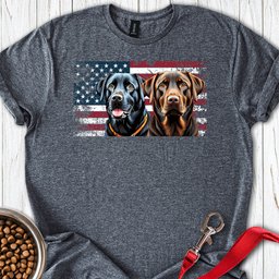 Chocolate And Black Labrador T Shirt Gift For Dog Lover