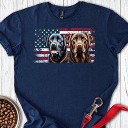 Chocolate And Black Labrador T Shirt Gift For Dog Lover