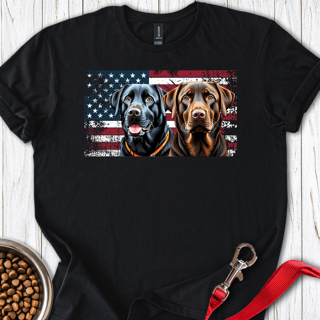 Chocolate And Black Labrador T Shirt Gift For Dog Lover
