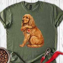 Cocker Spaniel I Love Dad T Shirt Gift For Dad