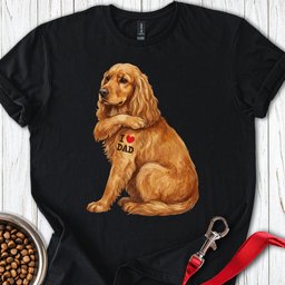 Cocker Spaniel I Love Dad T Shirt Gift For Dad