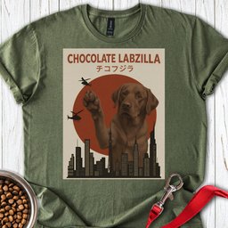 Chocolate Labzilla Labrador T Shirt Gift For Dog Lover