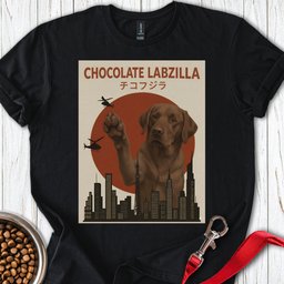 Chocolate Labzilla Labrador T Shirt Gift For Dog Lover