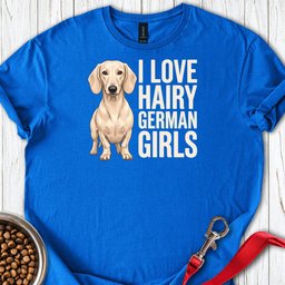 Dachshund Hairy German Girls Cream T Shirt Gift For Dog Lover