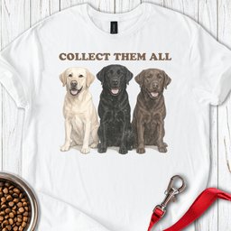 Collect Them All Labrador T Shirt Gift For Dog Lover